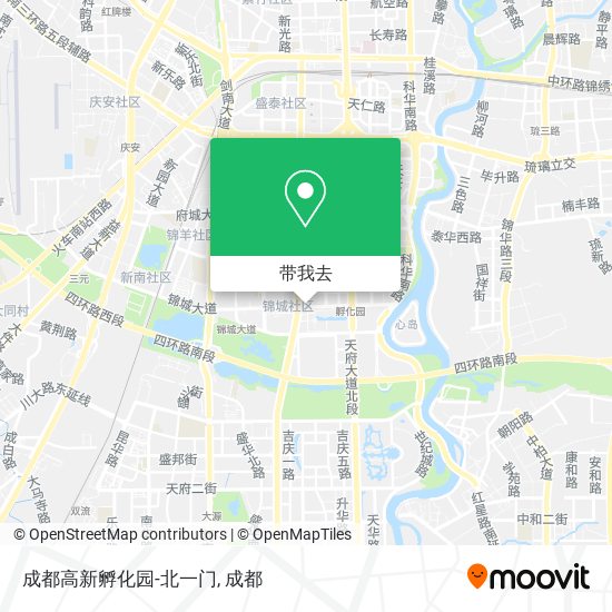 成都高新孵化园-北一门地图