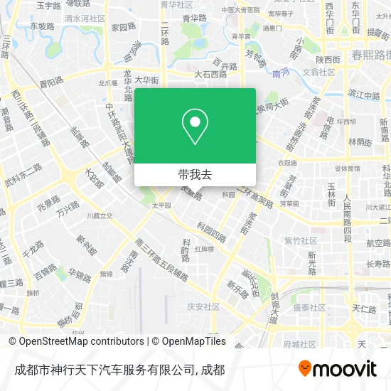 成都市神行天下汽车服务有限公司地图