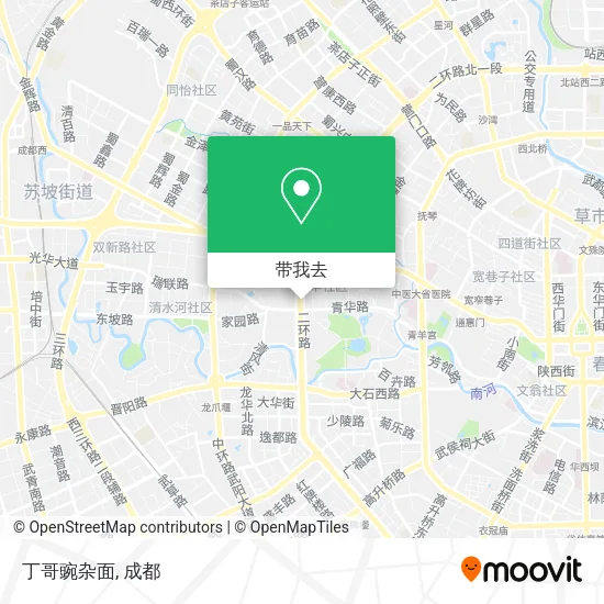 丁哥豌杂面地图