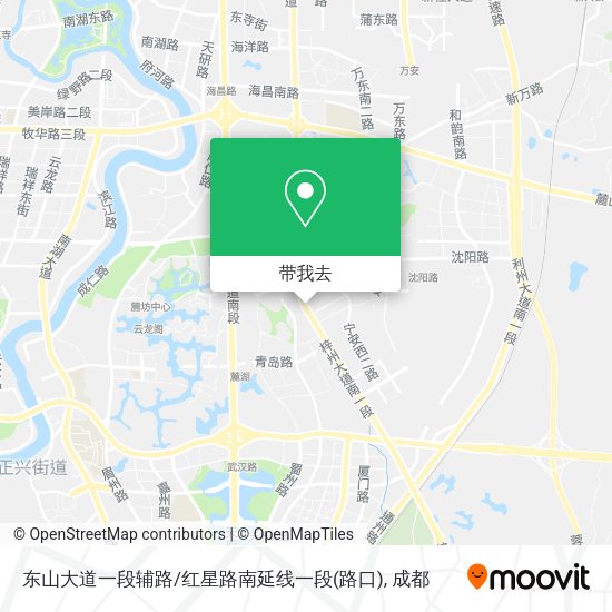 东山大道一段辅路/红星路南延线一段(路口)地图