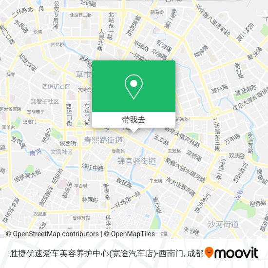 胜捷优速爱车美容养护中心(宽途汽车店)-西南门地图