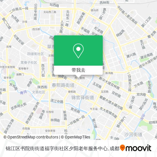 锦江区书院街街道福字街社区夕阳老年服务中心地图