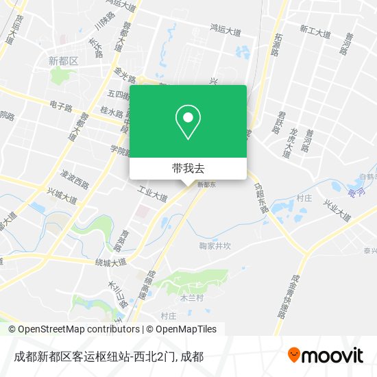 成都新都区客运枢纽站-西北2门地图