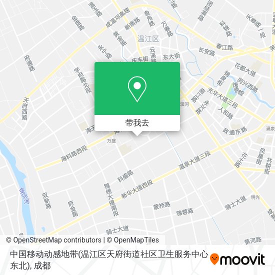中国移动动感地带(温江区天府街道社区卫生服务中心东北)地图