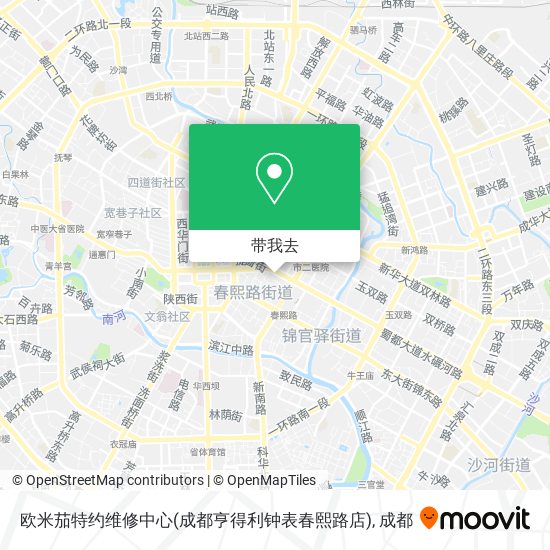 欧米茄特约维修中心(成都亨得利钟表春熙路店)地图