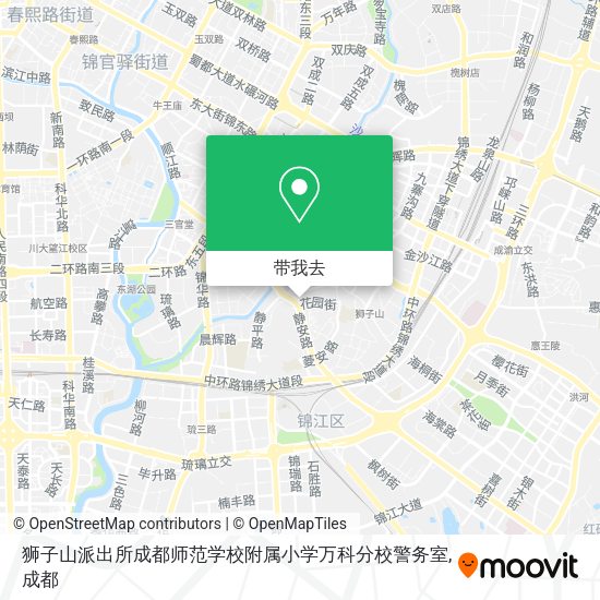 狮子山派出所成都师范学校附属小学万科分校警务室地图