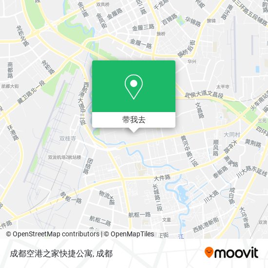 成都空港之家快捷公寓地图