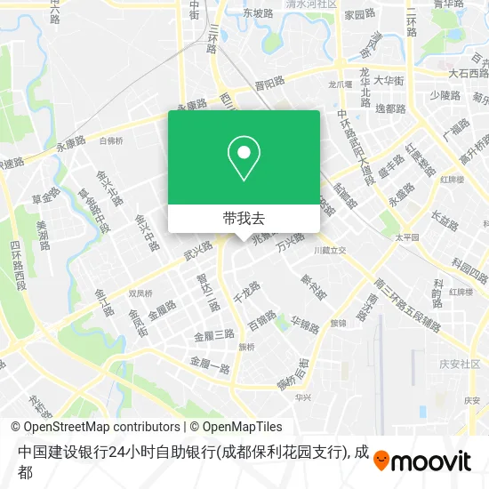 中国建设银行24小时自助银行(成都保利花园支行)地图