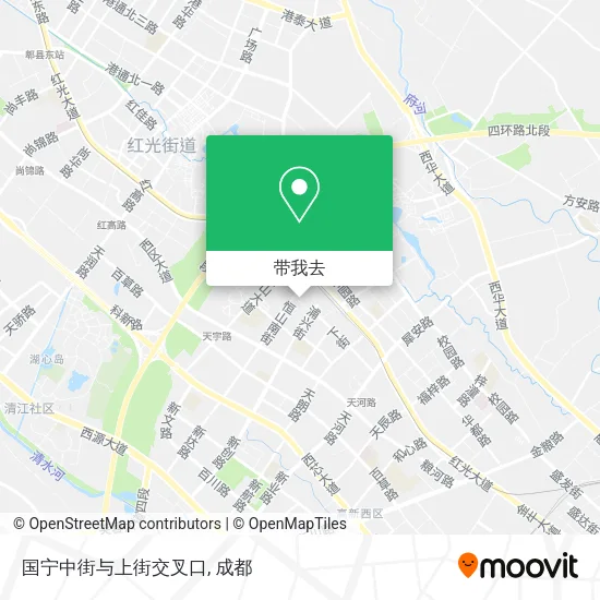 国宁中街与上街交叉口地图
