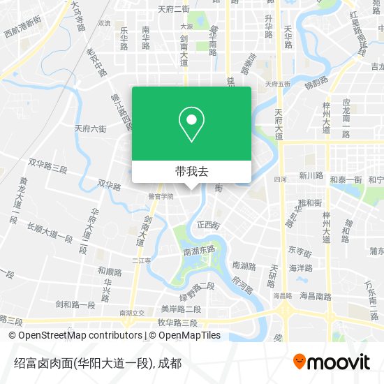 绍富卤肉面(华阳大道一段)地图