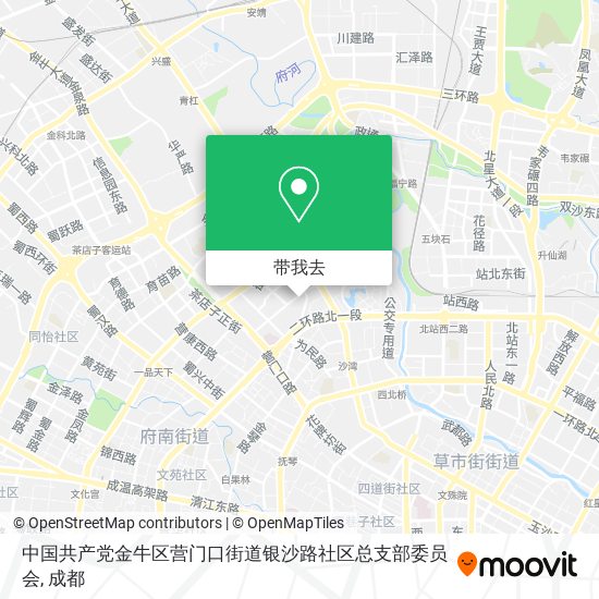 中国共产党金牛区营门口街道银沙路社区总支部委员会地图