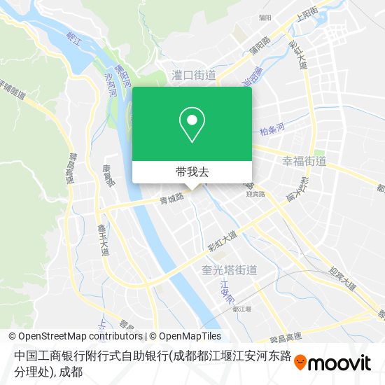 中国工商银行附行式自助银行(成都都江堰江安河东路分理处)地图