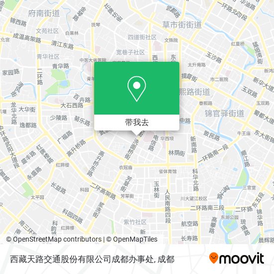 西藏天路交通股份有限公司成都办事处地图