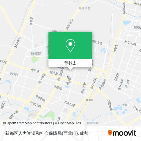 新都区人力资源和社会保障局(西北门)地图