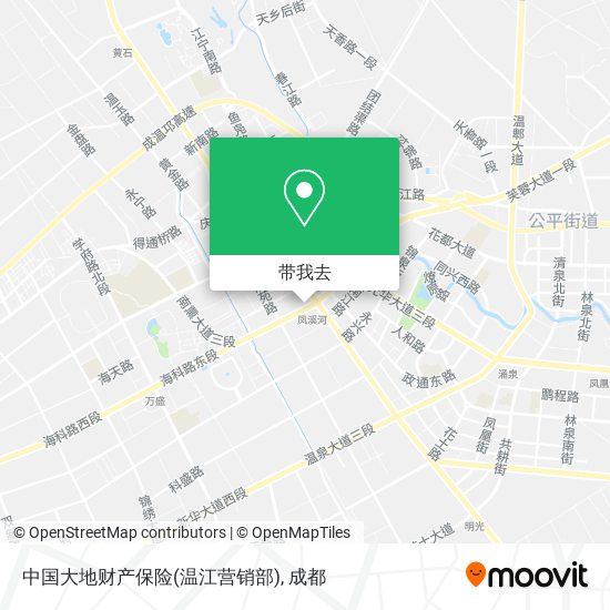 中国大地财产保险(温江营销部)地图