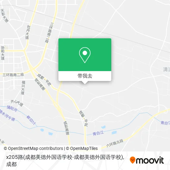 x205路(成都美德外国语学校-成都美德外国语学校)地图