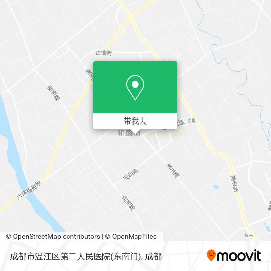 成都市温江区第二人民医院(东南门)地图