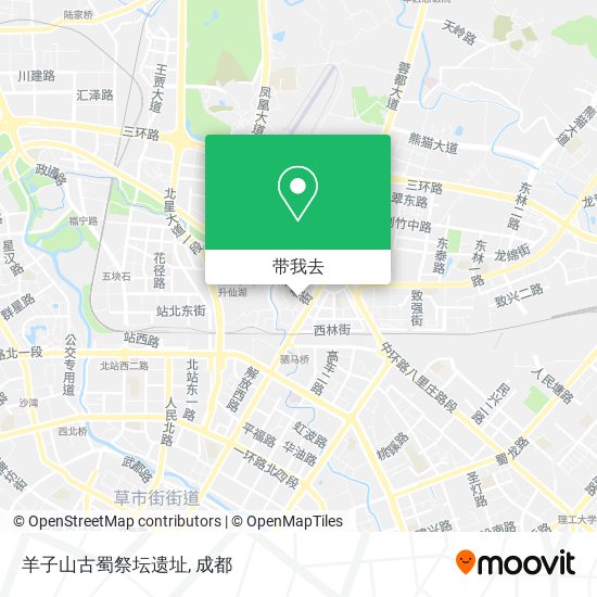 羊子山古蜀祭坛遗址地图