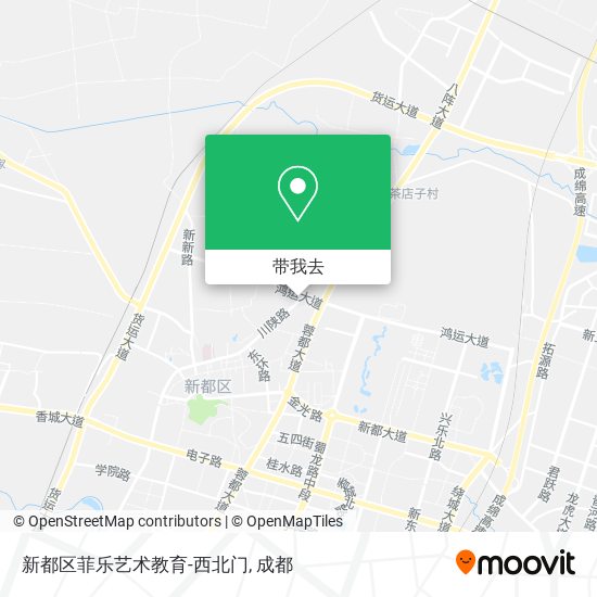 新都区菲乐艺术教育-西北门地图