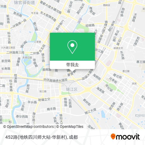 452路(地铁四川师大站-华新村)地图