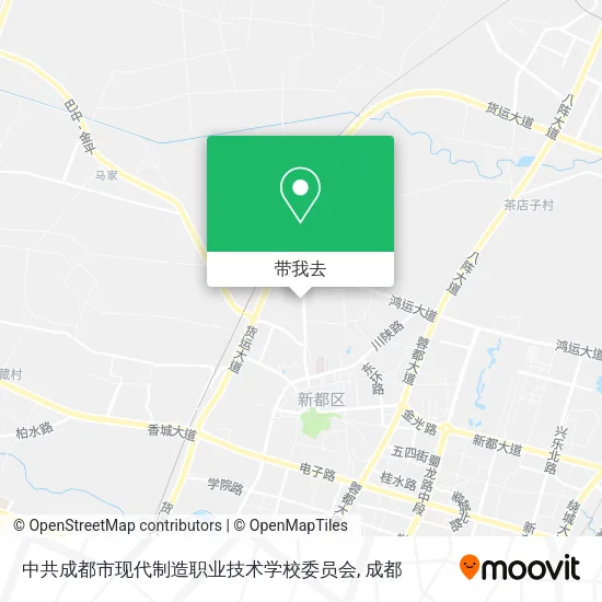 中共成都市现代制造职业技术学校委员会地图