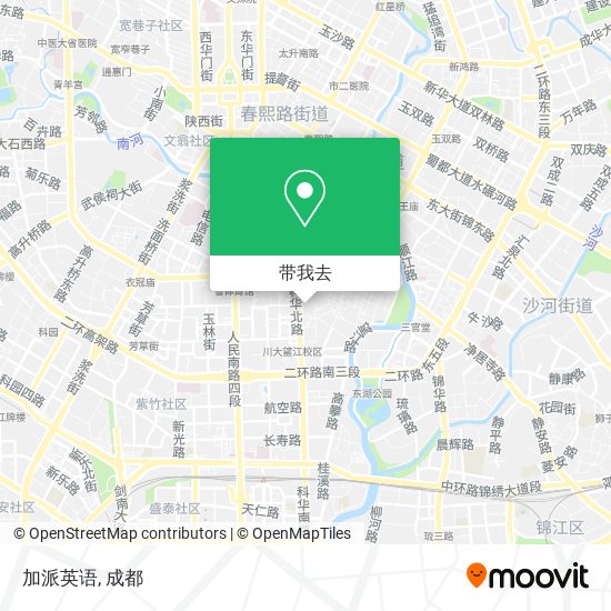 加派英语地图