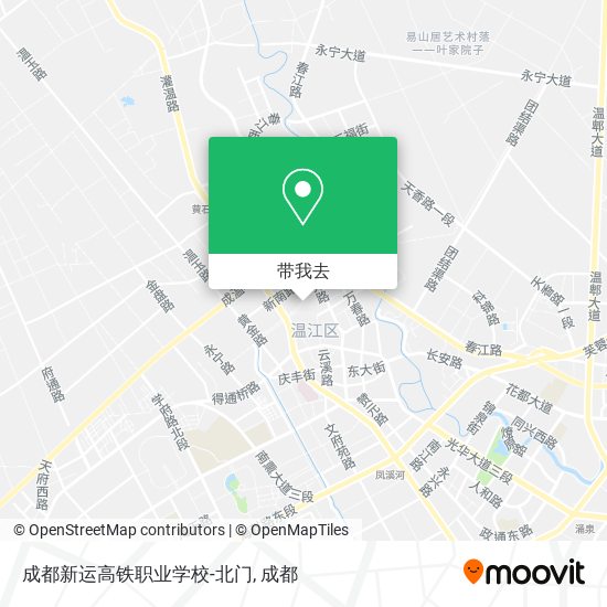 成都新运高铁职业学校-北门地图