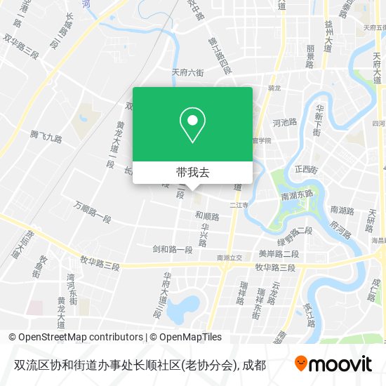 双流区协和街道办事处长顺社区(老协分会)地图