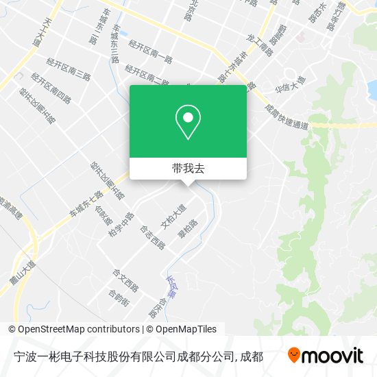宁波一彬电子科技股份有限公司成都分公司地图
