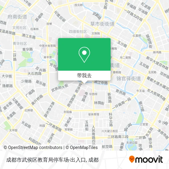 成都市武侯区教育局停车场-出入口地图