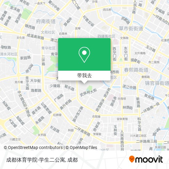 成都体育学院-学生二公寓地图