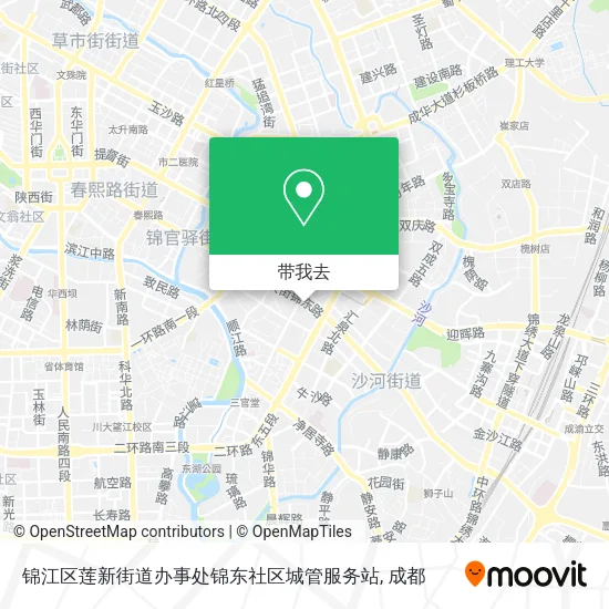 锦江区莲新街道办事处锦东社区城管服务站地图