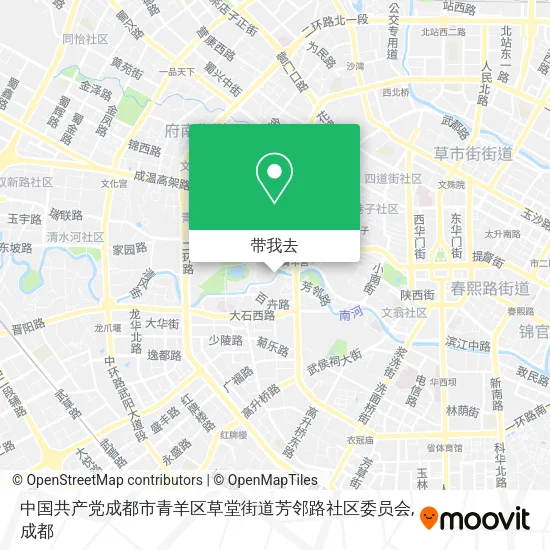 中国共产党成都市青羊区草堂街道芳邻路社区委员会地图