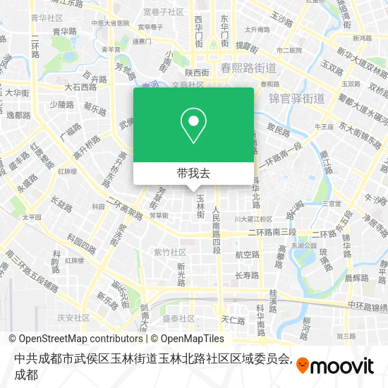 中共成都市武侯区玉林街道玉林北路社区区域委员会地图