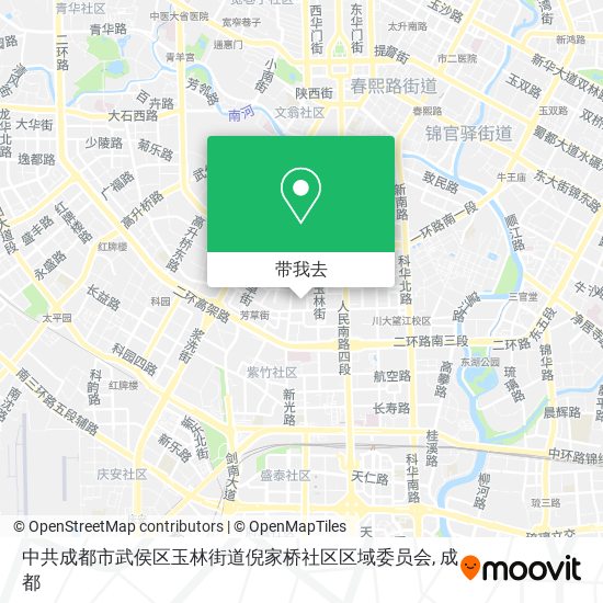 中共成都市武侯区玉林街道倪家桥社区区域委员会地图
