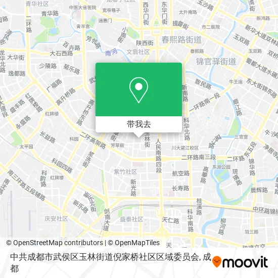 中共成都市武侯区玉林街道倪家桥社区区域委员会地图