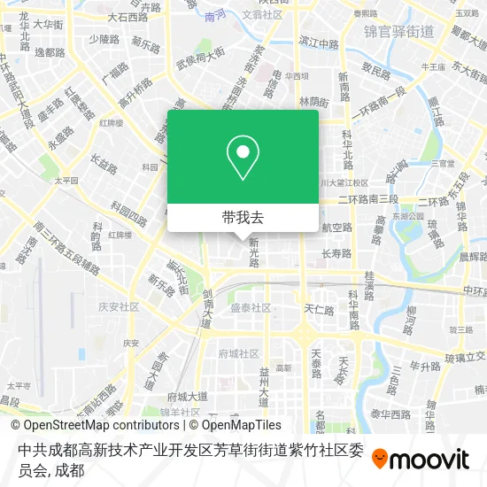 中共成都高新技术产业开发区芳草街街道紫竹社区委员会地图