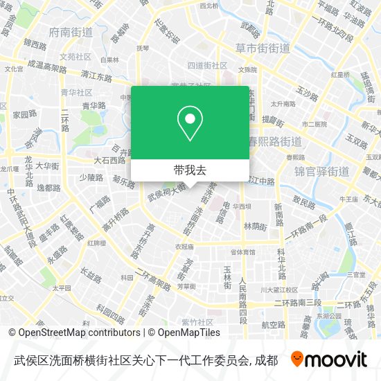 武侯区洗面桥横街社区关心下一代工作委员会地图