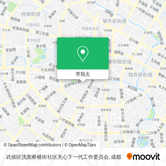 武侯区洗面桥横街社区关心下一代工作委员会地图