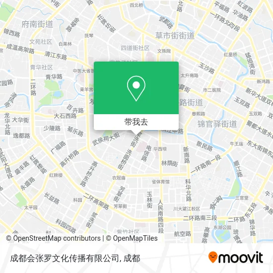 成都会张罗文化传播有限公司地图