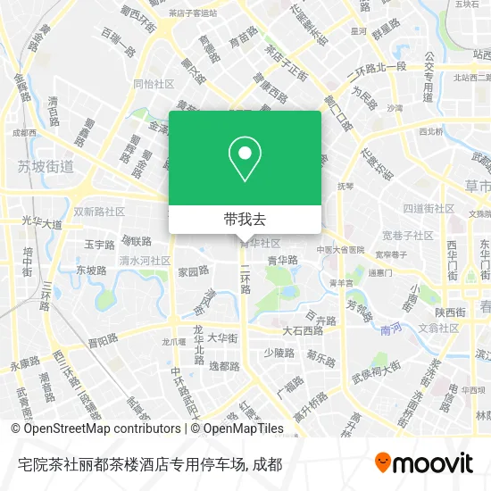 宅院茶社丽都茶楼酒店专用停车场地图