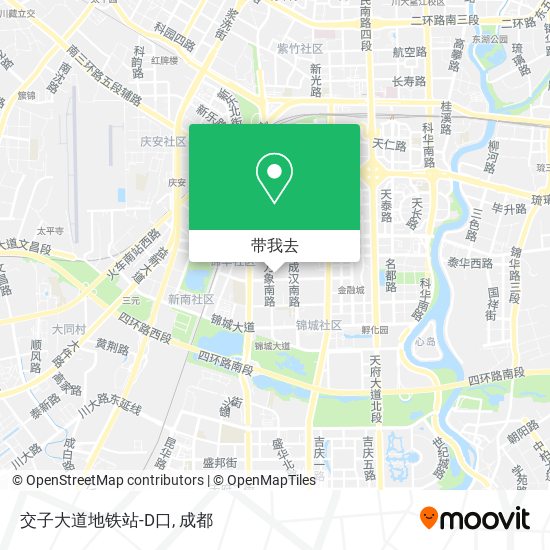 交子大道地铁站-D口地图