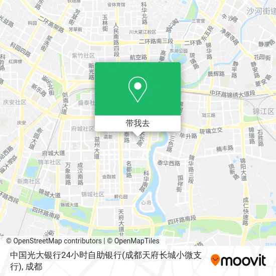 中国光大银行24小时自助银行(成都天府长城小微支行)地图