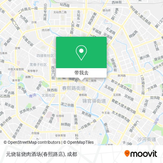 元烧翁烧肉酒场(春熙路店)地图