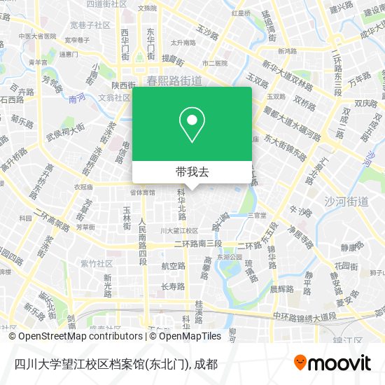 四川大学望江校区档案馆(东北门)地图