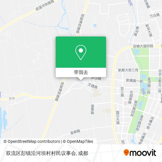 双流区彭镇沿河坝村村民议事会地图
