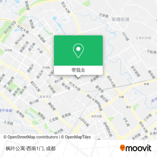 枫叶公寓-西南1门地图