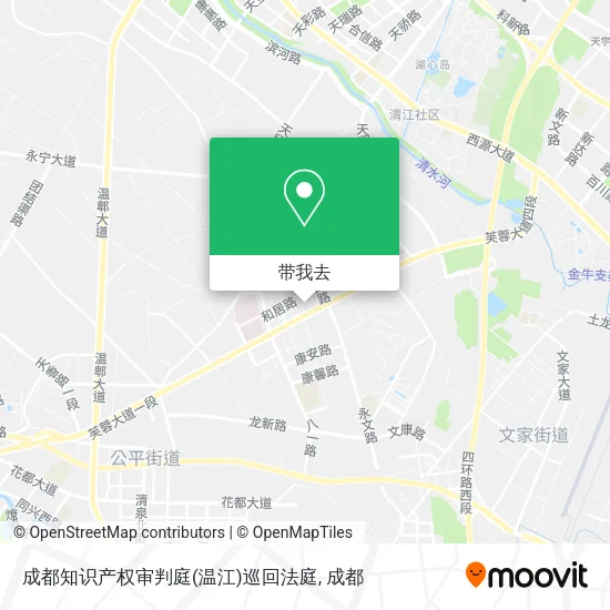成都知识产权审判庭(温江)巡回法庭地图