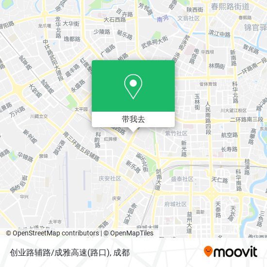 创业路辅路/成雅高速(路口)地图