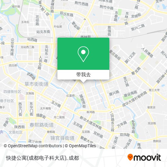 快捷公寓(成都电子科大店)地图